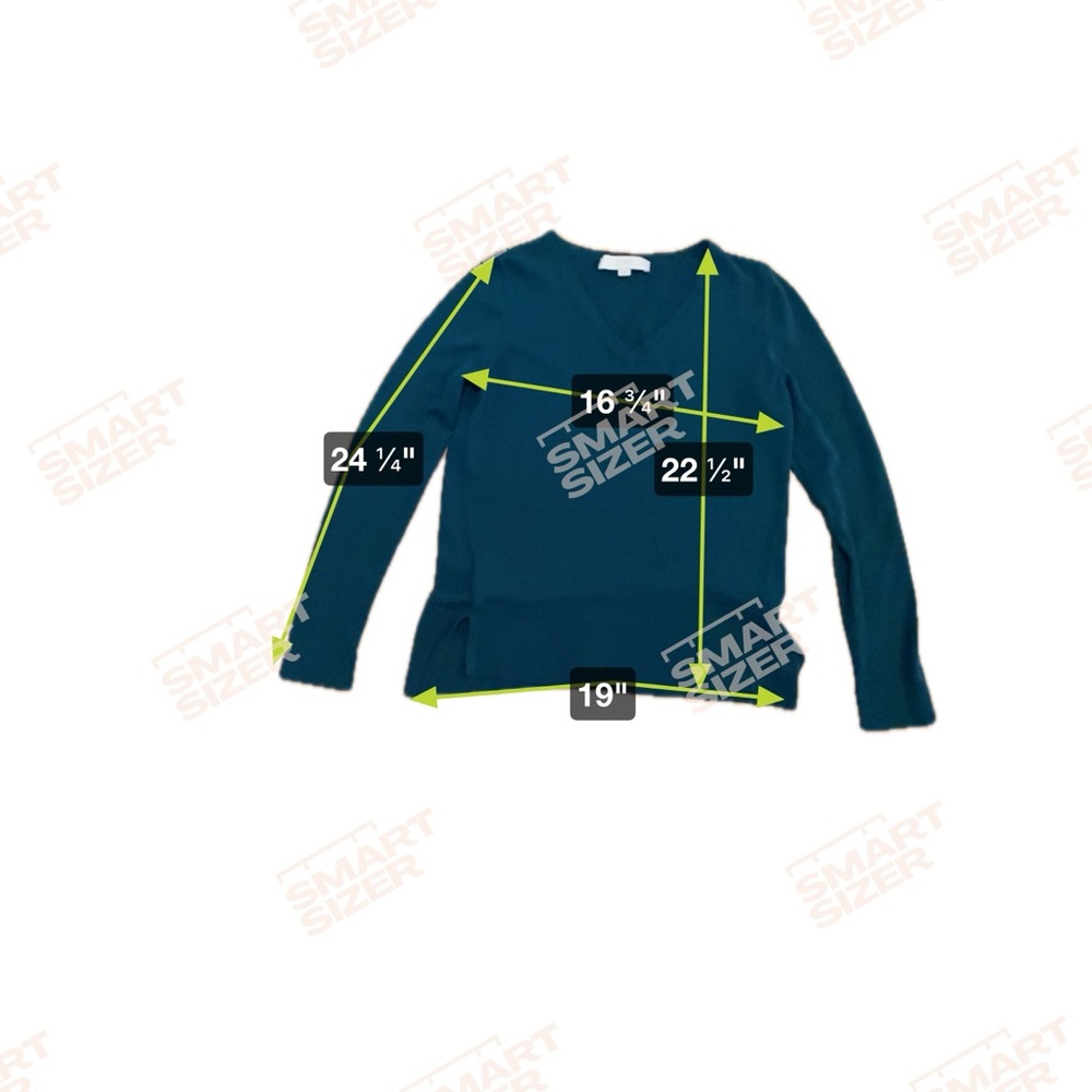 Loft Set of 2 V-Neck Sweaters in Charcoal and Teal, XS - Picture 6 of 8